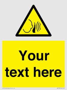 Custom warning sudden loud noise